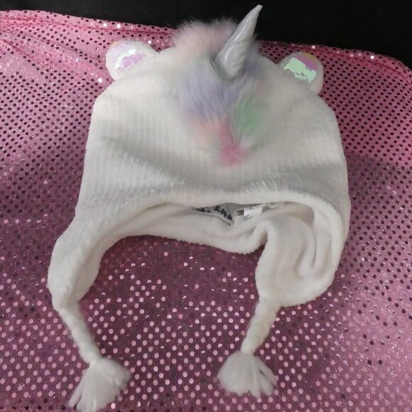 CHILDREN'S PLACE | large - extra large ( l / xl ) 8+ | Chenille Unicorn Hat - Picture 2 of 12